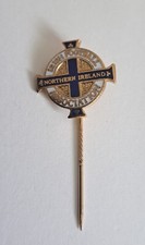 Northern Ireland Irish Football Association Old Stick Pin Badge Crest Rare...