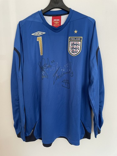 England match worn - match, signed