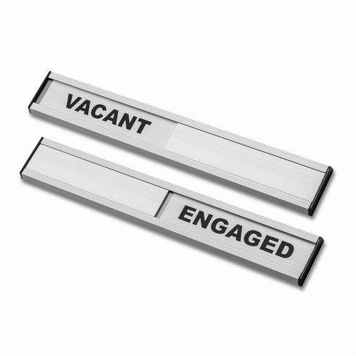 Aluminium vacant engaged door - aluminium,