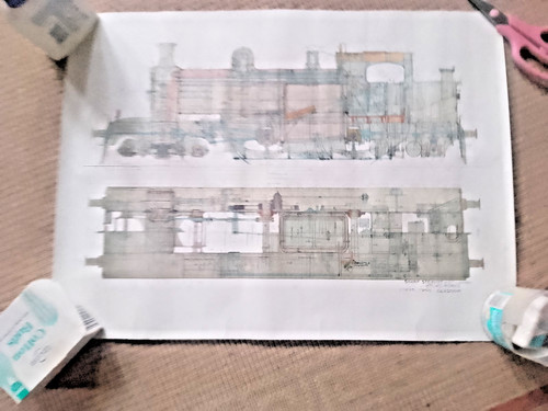 Vintage section drawing - ,