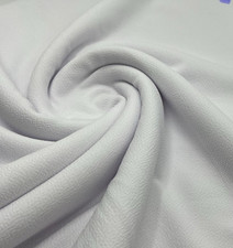 4 Metres White Liverpool Bullet Textured Fabric Stretch Jersey Dress Crafts