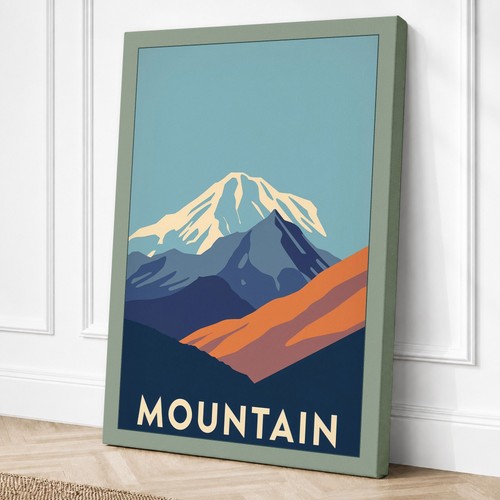 Mountain majesty art deco - mountain,