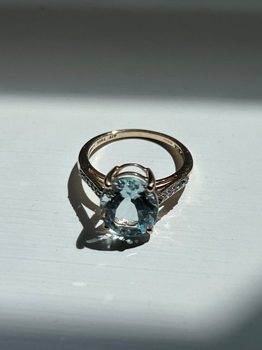 10k gold ring large - ring,, stone