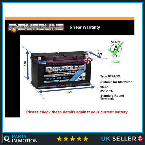Agm battery fits maserati - fits, gran