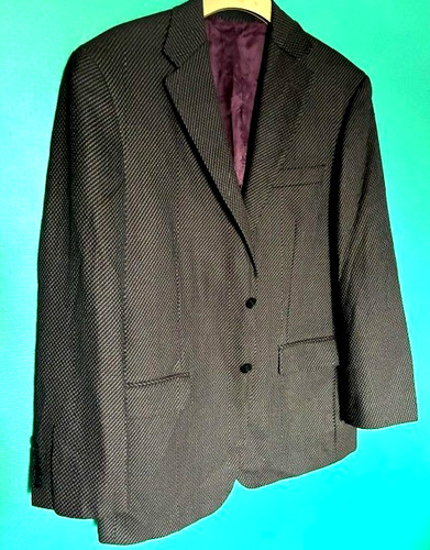 Mens black wool blend jacket - wool,