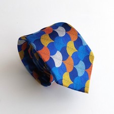 Fabtastic Posh and Dandy Luxury Silk Tie, Bold Seamless Pattern, VGC
