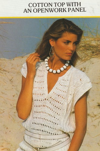 Lady open work top 38 - open, 32-38"