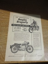 Douglas Dragonfly advert. 1957. with villiers 250 cc twin on reverse