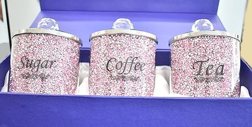 Crushed diamond canister tea - canister,
