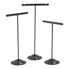 3 Piece Black T Bar Jewelry