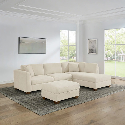 Thomasville cream corner sofa - cream,