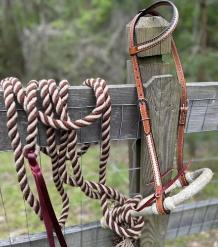 Bitless hackamore rawhide - bitless,