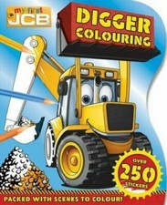 NEW  MY FIRST JCB DIGGER COLOURING book activity 250 STICKERS