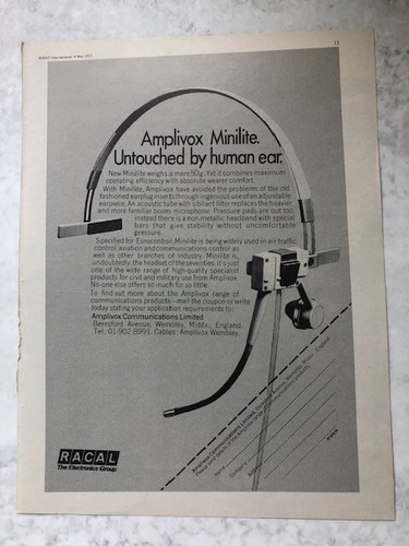 1972 aircraft advert - aircraft, racal