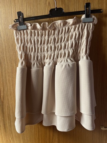 Ladies beige rah skirt - beige,