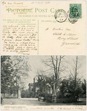 1904 PPC FOUNTAIN CROSSWAYS BURGESS HILL + C90 DUPLEX POSTMARK SUSSEX