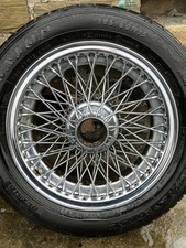 5.5J X 15 72 Spoke MWS Chrome Wire Wheels X4 Fits MGB and MGC.