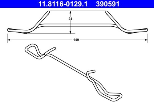 Ate brake caliper spring for - ate,