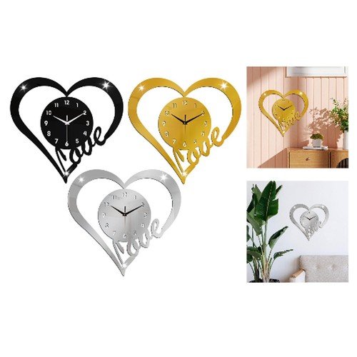 Heart shaped wall clock - heart,