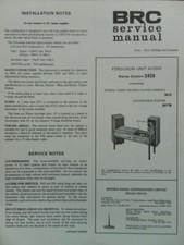 Ferguson Unit Audio Stereo system Record player Model 3425 3413 3417B Service ma