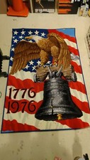 Vintage American Legend Rug Bicentennial Flag 1776-1976 Eagle Bell US Patriotic