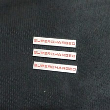 3x Silver SUPERCHARGED Chrome