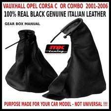 VAUXHALL OPEL 2001-06 CORSA C COMBO GEAR SHIFT HANDBRAKE GAITER GATOR LEATHER