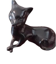 Black Oriental Cat Laying Down