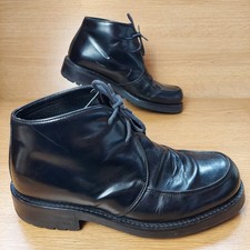 Base London Black Leather Men's Ankle Boots, UK Size 9, EU 43, Casual Footwear