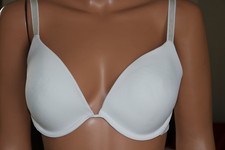 Matalan White Underwired Padded Slight Push Up Bra Size 38B