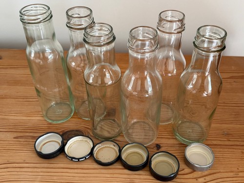 Round glass bottles sauces - 6,