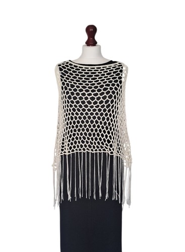 Crochet mesh poncho - crochet,