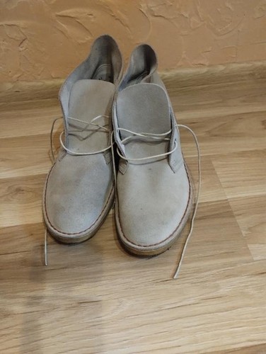 Mens clarks boots beige - clarks, suede
