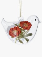 Gisela Graham Red Flower Glass