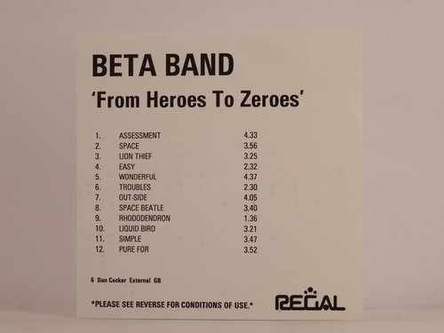 Beta band from heroes zero - beta, to