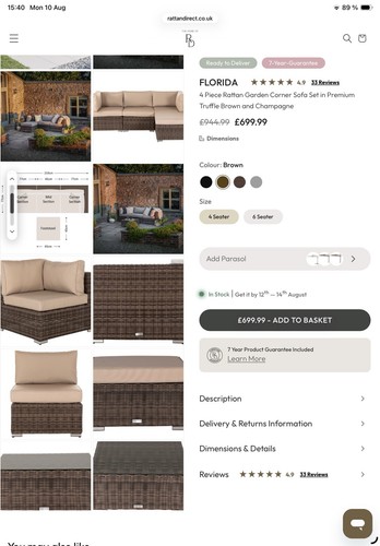 Seater garden furniture - seater,