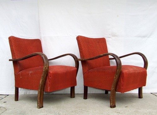 Pair art deco - of, armchairs