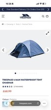 Brand new - Trespass 4 Man Tent Double Skin Waterproof. READ DESCRIPTION 
