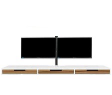 Dual Monitor Set - 2x SAMSUNG S24E450 24" Full HD 1080p Monitors - VGA DVI Ports