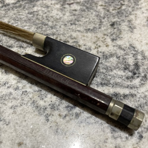 Nickle mounted violin bow - mounted,