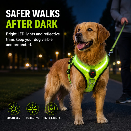 Dog harness usb - dog,