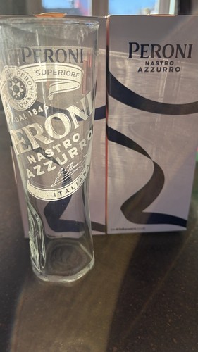 Peroni half pint glasses - x2,