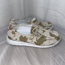 Gypsy Jazz Boat Shoes Womens US  Size 9 Gold Glitter