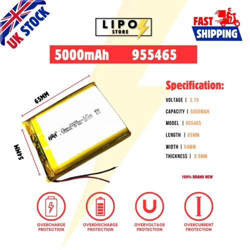 955465 955565 5000mah - 3.7v, 955465/955565