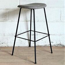 PAIR of MUUTO Fibre Bar Stool Grey Black Denmark dining side bistro Danish
