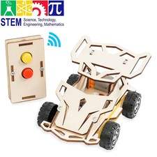 DIY Wooden Remote Control Car Kit - Four Wheel Drive Racing Assembling STEM Toy