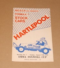 1976 Hartlepool Brisca F1 & F2 stock car programme, 15 Aug (Emma Foxwell Cup)