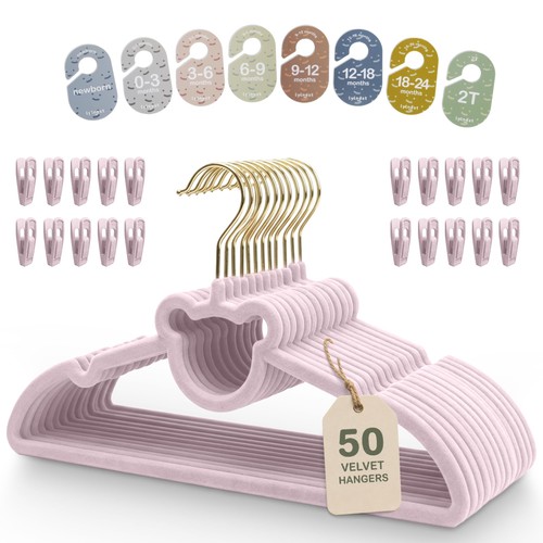 Pcs velvet baby hangers - 50,