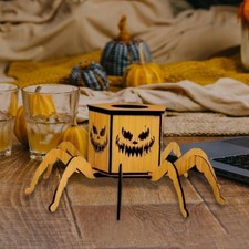 Halloween Candle Holder Wooden