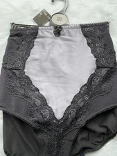 BUNDLE: M&S Women's Lacy Knickers (20, Black Mix) & Hi Heel Hosiery (XL, Black).
